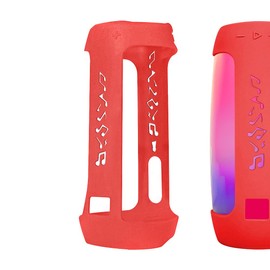 Geekria Silicone Speaker Case Cover, Compatible with JBL Pulse 4, Protective Waterproof Soft Skin, Replacement Speakers Travel Carrying Case with Keychain Hook, with Shoulder Strap