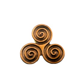 Patch Nation Celtic Triple Spiral Triskelion Metal Pin Badge 30mm Wide 30mm High Aluminium, Aluminium