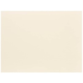 JAM PAPER Blank Flat Note Cards - 4 1/4 x 5 1/2 (Fits in A2 Envelopes) - Ivory - 50/Pack