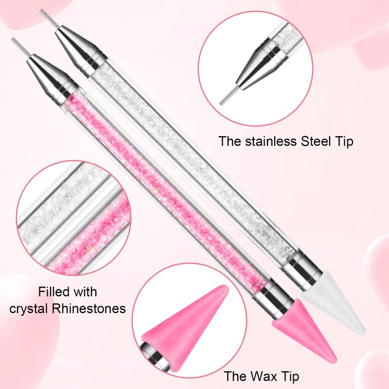 Prasacco 2 Packs Rhinestone Picker Tool Set, Rhinestone Picker Dotting