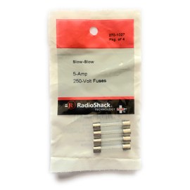 5.0-Amp 250V 1¼x¼" Slow-Blow Fuse (4-Pack)