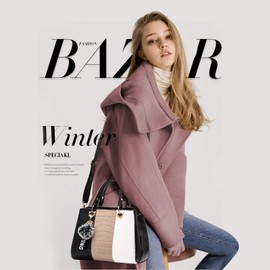 NICOLE & DORIS 2024 New Handbags for women Fashion Ladies Handbags & Shoulder Bags Designer Top Handle Bag with Pompom Black