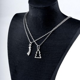 Mystery Twins Cartoon Inspired Necklace Graviity Falll Twins Best Friend Dippper Mabbel Jewelry (Mystery Twins necklace ca)