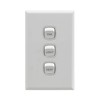 HPM 3 Gang Switch Eng Light/Fan/Heat, White, (CDXL770/3FLHWE)