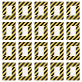 PATIKIL 5S Location Marking Corner, 64 Pcs 10 x 10 x 3 cm PVC L-Shape Floor Marking Tape Workplace Floor Organization Markers for Office Warehouse Desk Table Top, Yellow/Black