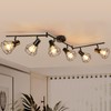 HiBay 6-Light Track Lighting, Directional Rotatable Ceiling Light Fixture, Black