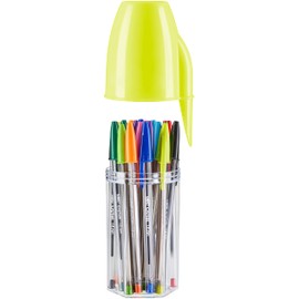 BIC Cristal Original and BIC Cristal BIC Cristal Fun Ballpoint Pen, Medium and Wide Tip, Various Colours