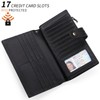 SENDEFN Women's Wallet Large Capacity RFID Blocking Leather Wallets Cards