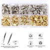 HSEAMALL 120 Sets of Book Screws, Leather Rivets, Chicago Screws,