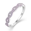 JIWOY Twisted Stackable Ring 925 Sterling Silver Infinity Ring Round