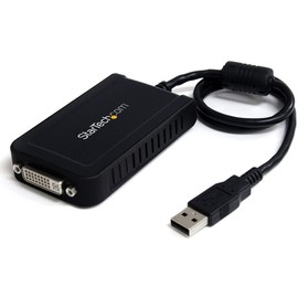 StarTech USB2DVIE3 Adaptador de Vídeo Externo, USB a DVI, Incluye Adaptor VGA
