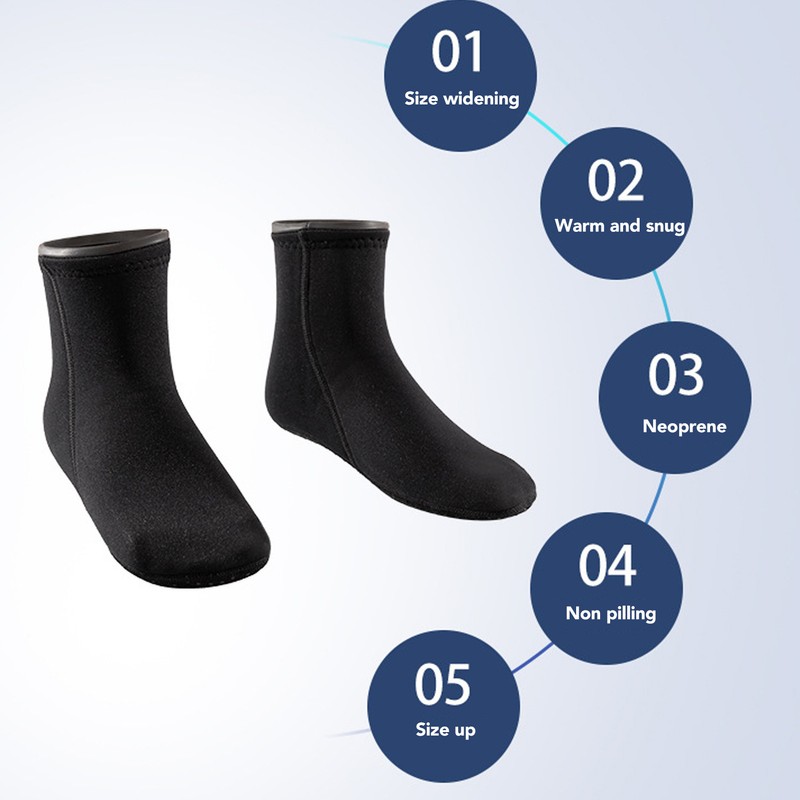 3mm Neoprene Socks Warm Slip Resistant Waterproof Quick Drying Lightweight