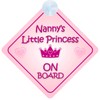 Princess on Board Car Sign - Nanny's Little Princess Design
