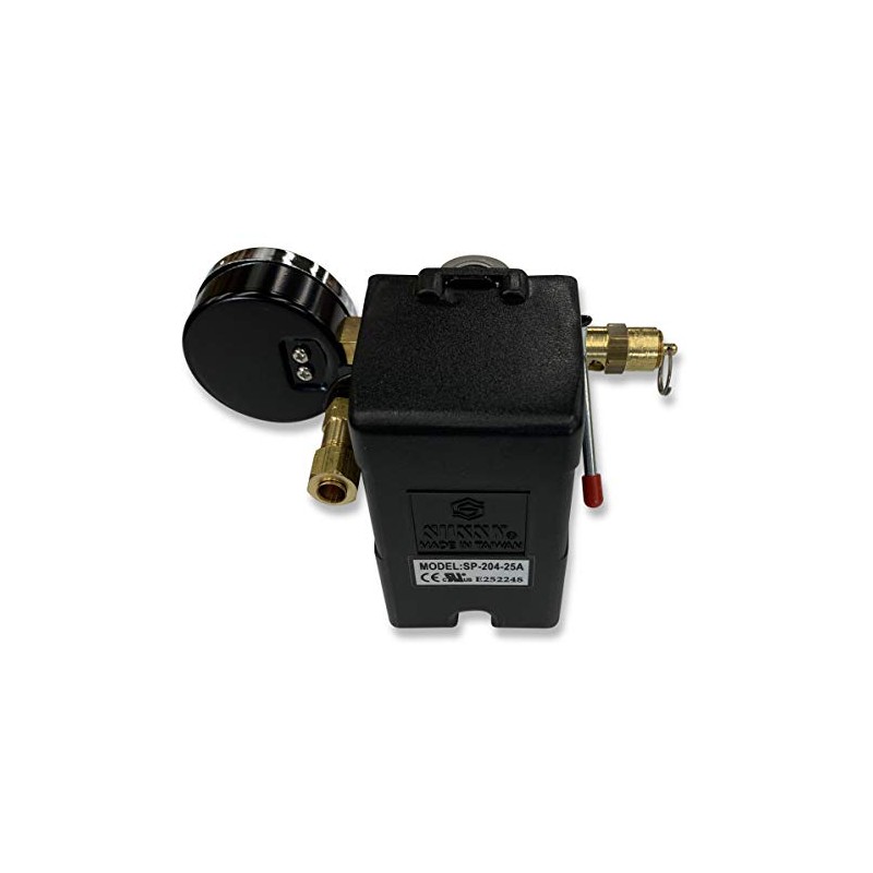 25 AMP Air Compressor Pressure Switch 4 Port 95-125 PSI