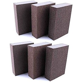 Lheng 80 Grit Wet Dry Sanding Sponge Buffing Diamond Polishing Pads Hand Sanding Tool 6pcs