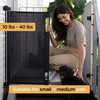 Hakuna Pets Indoor/Outdoor Paw Proof Retractable Dog Gate, 36.6" Tall