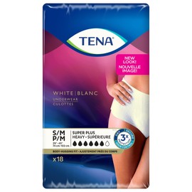 TENA Women's Super Absorbent Underwear, Small/Medium, 72 Count