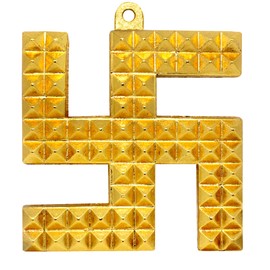 HOME GENIE Vastu/Feng Shui Copper Swastik Pyramid Door Sign for All Vastu Problems, Prosperity & Success