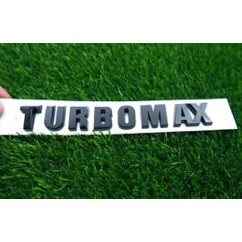 1PC 2024-2025 Turbomax Emblems 3D Badge Nameplate Hood Letters Logo Replacement for Turbo-max 85079242 (Gloss Black)