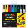 Faber-Castell 186826 Uni-Ball Posca Marker Set, Case of 8 Acrylic