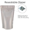 RIGHTPAK Stand Up Pouch Silver Matt 50 Pieces 19cm x
