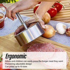 Máquina para Hacer Hamburguesas de Acero Inoxidable 304, Diseño de Liberación Fácil, Usos Múltiples, para Hamburguesas Caseras