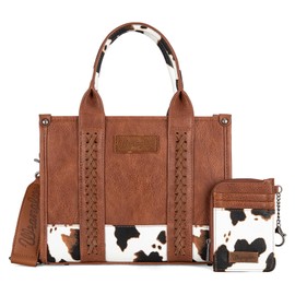 Wrangler Tote Bag for Women Top Handle Satchel Purse Boho Handbags LW-WG102-W8120S BR