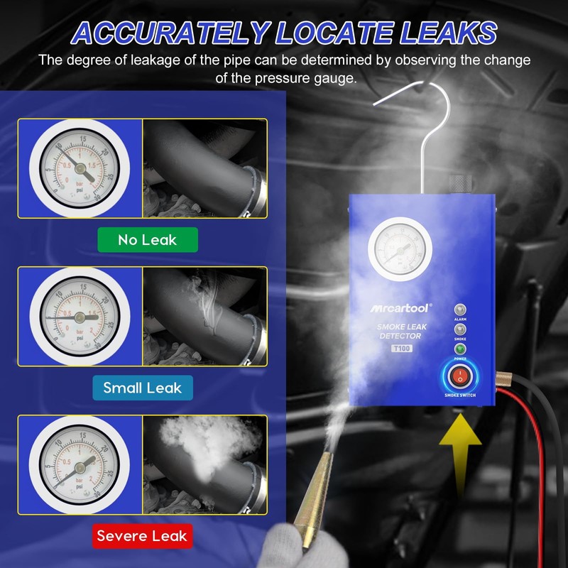 MR CARTOOL T100 Smoke Machine Leak Detector Automotive EVAP Smoke