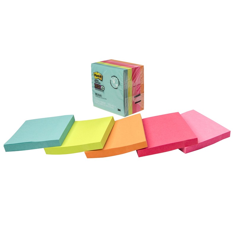 Post-it Notes Super Sticky Notes, 3" x 3", 5 Pads,