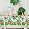 4 Pack Tropical Flower Tablecloth Hawaiian Luau Tablecloths Floral Butterfly
