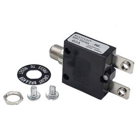 1pc KUOYUH 98 Series 125/250VAC 32VDC 50/60Hz Push Button Manual Reset Thermal Overload Circuit Breaker 3-70A (60A 1pc)