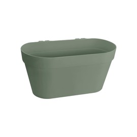 elho Loft Urban Green Wall Pot Duo 28 - Flower Pot for Balcony & Outdoor - Ø 28.0 x H 13.2 cm - Green/Pistachio Green
