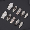 WhyNotNailIt Elegant Pearl and Chrome Handmade False Nails - 10