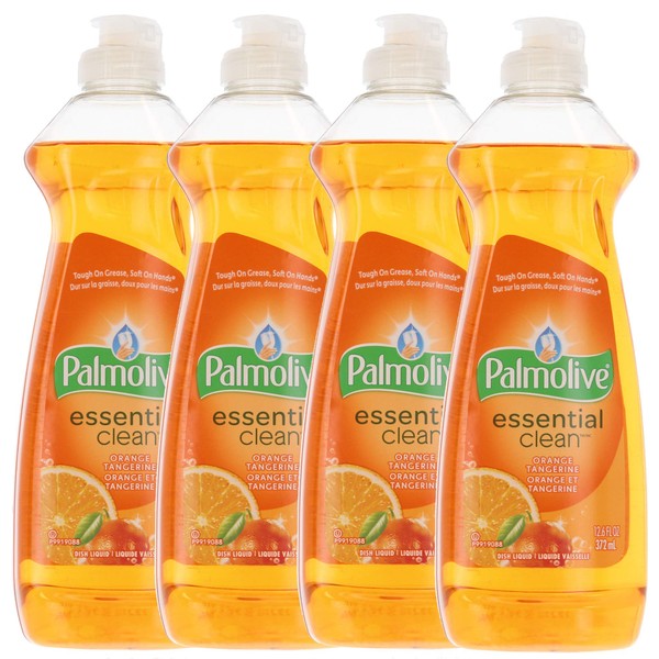 Palmolive Essential Clean Liquid Dish Soap (Orange Scent, 12.6 Fl. Oz (4 Pack))