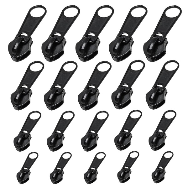 DOOCECIY 20 PCS Zip Repair Kit, Zipper Replacement, 4 Different