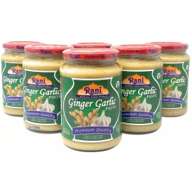 Rani Ginger Garlic Cooking Paste 26.5oz (750g) Glass Jar, Pack of 5+1 FREE