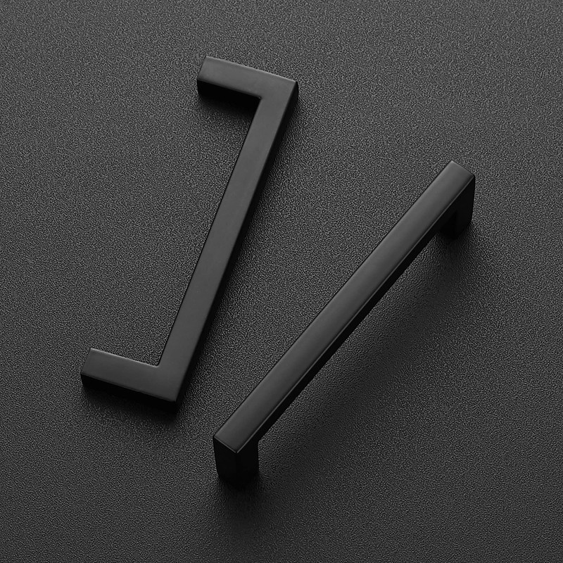 Ravinte 15 Pack Matte Black Square Bar Drawer Handles -