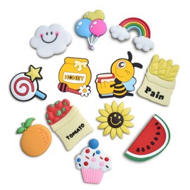 12pcs Creative Cute Cartoon Refrigerator, 3D Soft Plastic Refrigerator Can Be Used for Decoration and Teaching