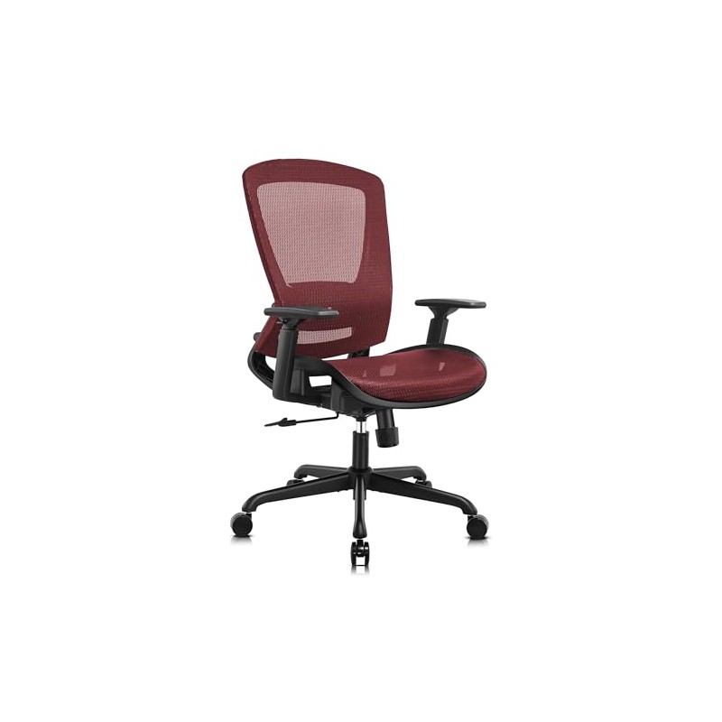 ELABEST Office Chair T96 Headrest in Red,Adjustable Nylon Headrest Replacement,Not