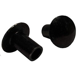 E3-10-ST (3/16" Dia. X 5/16" Length) Steel SEMI-Tubular Rivet, Black ZINC Finish, Oval Head (Pack of 100 Pieces)