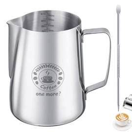 Milk Frothing Pitcher, 32oz Stainless Steel Coffe Steaming Pitcher,Espresso Pitcher with Latte Art Pen for Coffee Milk Cappuccino & Latte