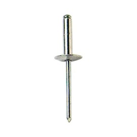 Merriway BH04093 (50 Pcs) Aluminium Alloy Pop Rivet with Large Flange, 4.0mm x 11 mm - 5/32 inch x 7/32 inch - Pack of 50 Pieces