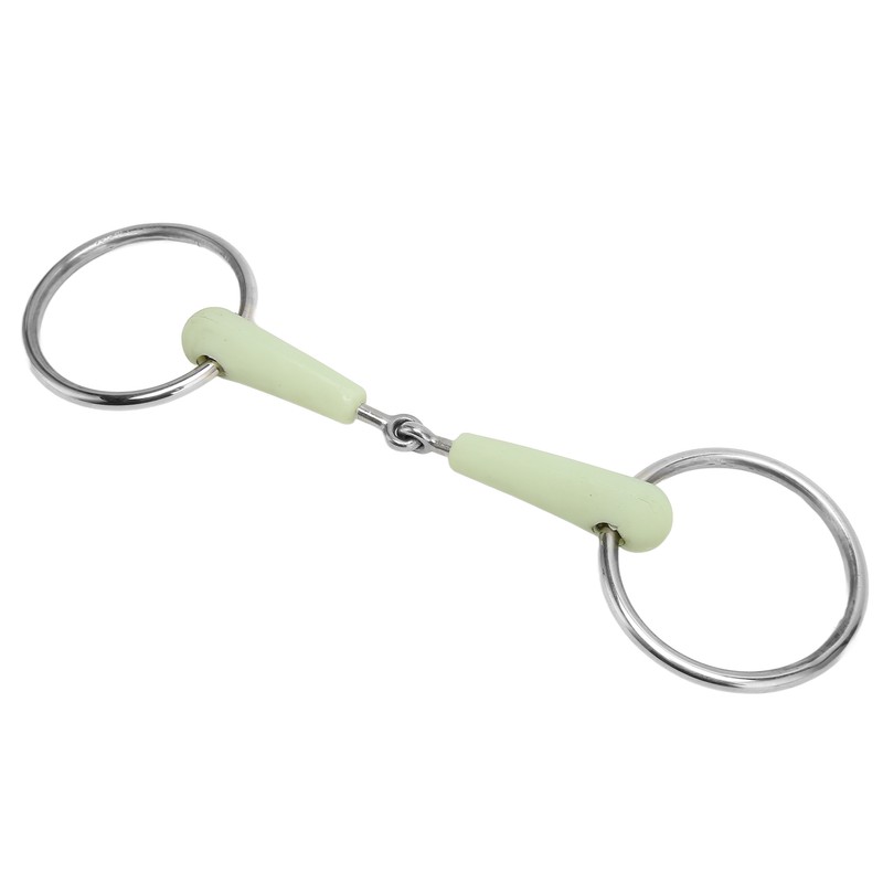 Horse Snaffle Bit Rubber Wrapped Stainless Steel Loose Ring Horse