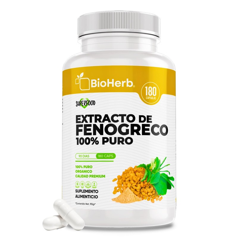 BioHerb® | Fenogreco 100% Puro Extracto Orgánico de Alta Concentración,