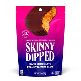 Skinny Dipped Dark Chocolate Peanut Butter Cups 24 cups LOW SUGAR