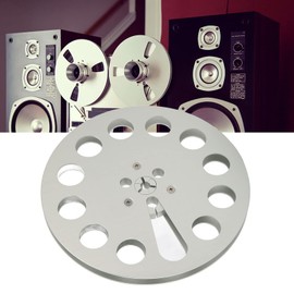 7 Inch 1/4 Empty Tape Reel, 11 Holes Aluminum Alloy Reel Take Up Reel, Universal Tape Recorder Accessory Empty Reel for Nab