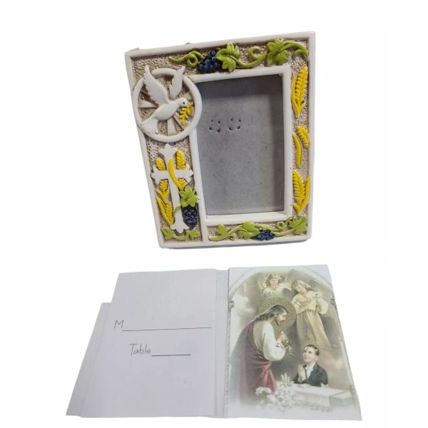 Fashion Craft 2"x3" Dove Cross Mini Frame - Communion/Conf