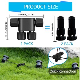 NETEHA 8 Pack Low Voltage Wire Connectors, 12-20 Gauge Landscape Light Cable Connector for Landscape Lighting, Garden Pathway Lights, Outdoor LED Lights