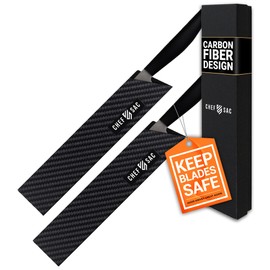 Chef Sac Knife Edge Guards | Universal Knife Cover & Professional Knife Protector | Durable BPA-Free ABS Plastic Knife Guards | Gentle Non-Scratch Felt Lining Chef Knife Sheath (10-Pack)