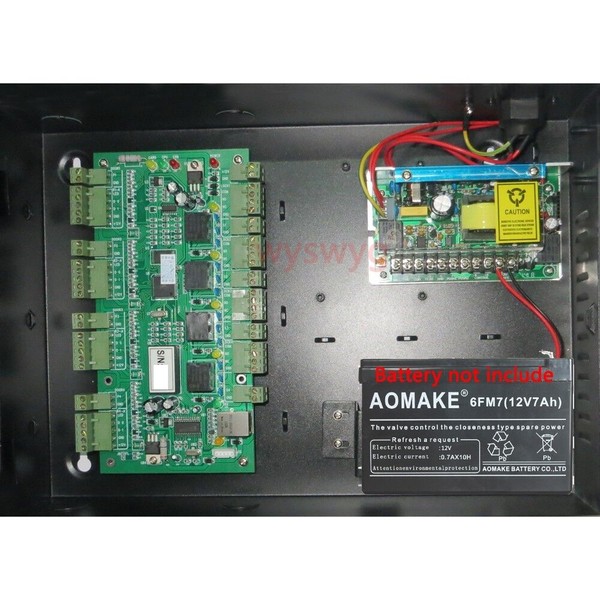 4 Door TCP/IP RFID IC Door Attendance Access Control AC110V-240V Battery Backup